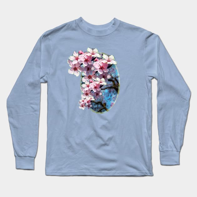 Cherry Blossoms Long Sleeve T-Shirt by Nadine8May